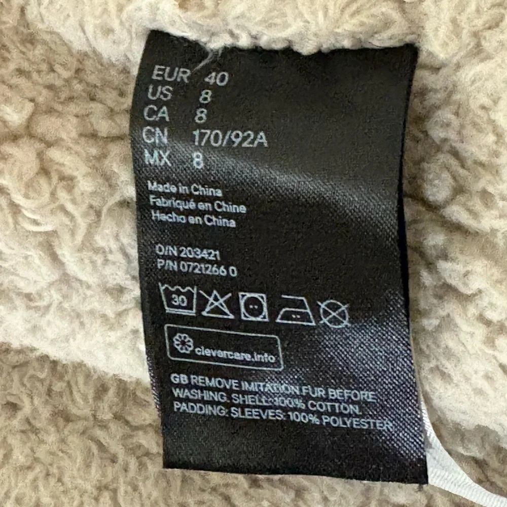 H&M Olive Sherpa Fleece Lined Hooded Utility Jacket